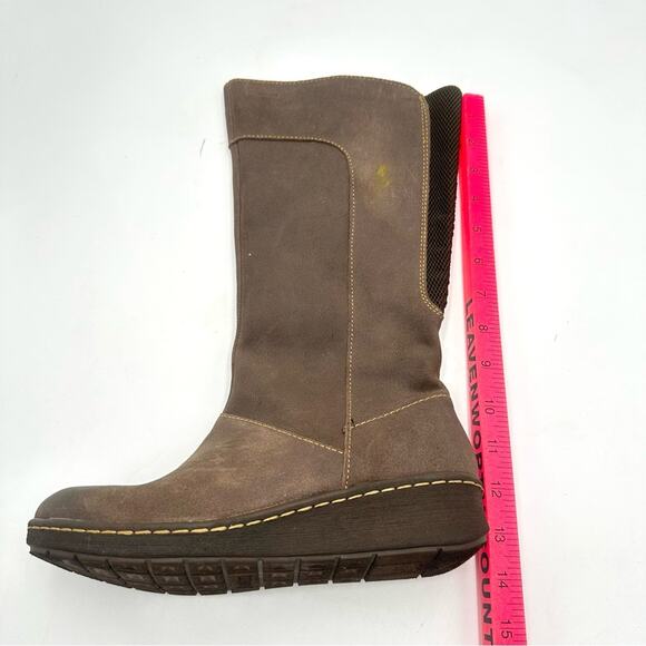 NEW - BORN women's wedge leather midcalf boots - brown - size 8.5 - Picture 5 of 14